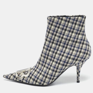 balenciaga multicolor canvas bb ankle length boots size 39
