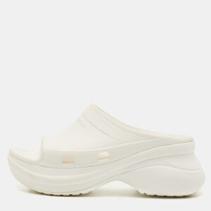 Balenciaga x Crocs White Rubber Pool Slides Size 38
