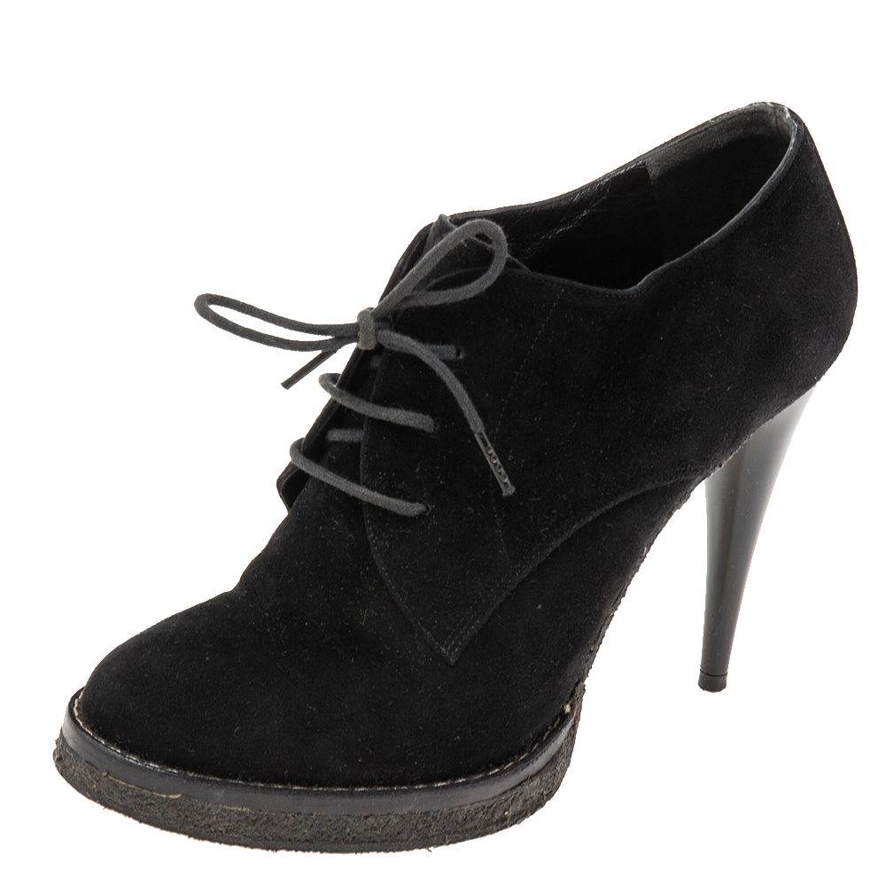 luxury-women-balenciaga-used-shoes-p592447-003 Balenciaga Black Suede Ankle Boots Size 37