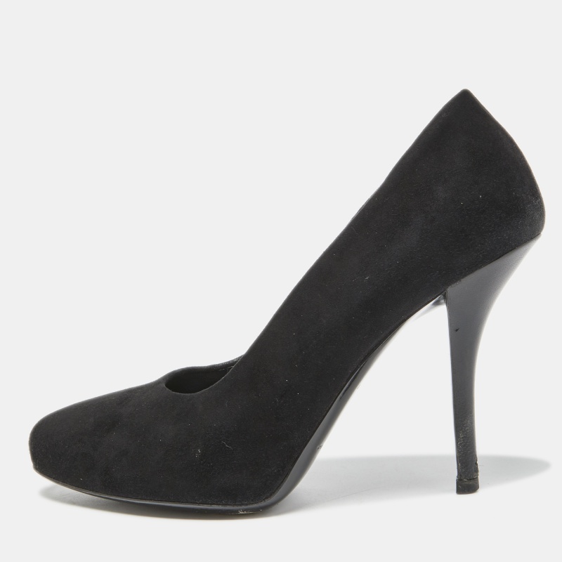 luxury-women-balenciaga-used-shoes-p810100-1685681065-002 Balenciaga Black Suede Pumps Size 37