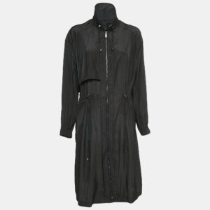 bcbmaxazria black crepe zip-up midi dress s