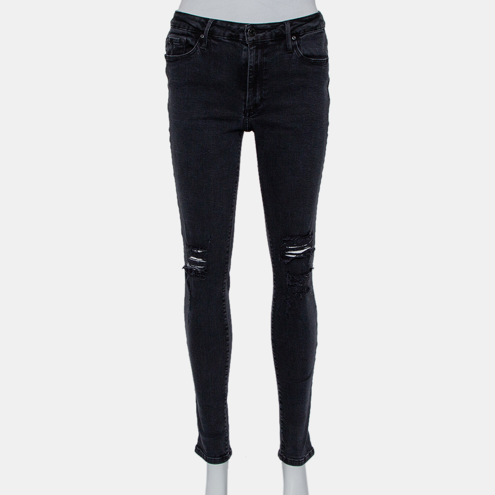 luxury-women-black-orchid-used-clothes-p438155-011 Black Orchid Black Denim Distressed Skinny Jude Jeans M