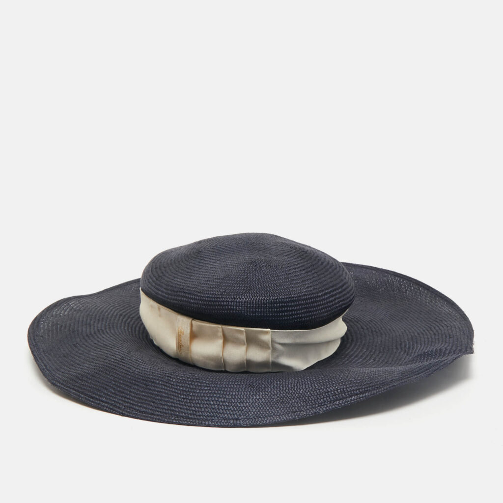 luxury-women-borsalino-new-accessories-p1158812-005 Borsalino Blue Wide Brim Paglia Panam Hat M