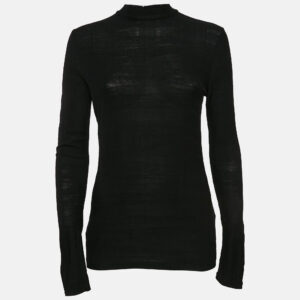 Boss By Hugo Boss Black Patterned Jersey Full Sleeve Sweater S