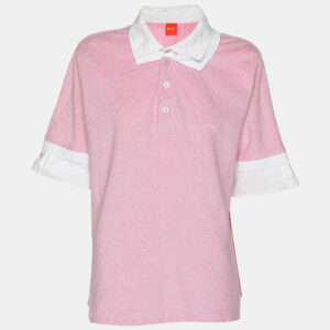 Boss By Hugo Boss Pink Cotton Tops XXL