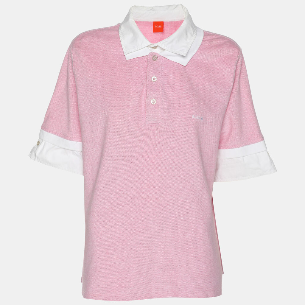 luxury-women-boss-by-hugo-boss-used-clothes-p1148438-002 Boss By Hugo Boss Pink Cotton Tops XXL