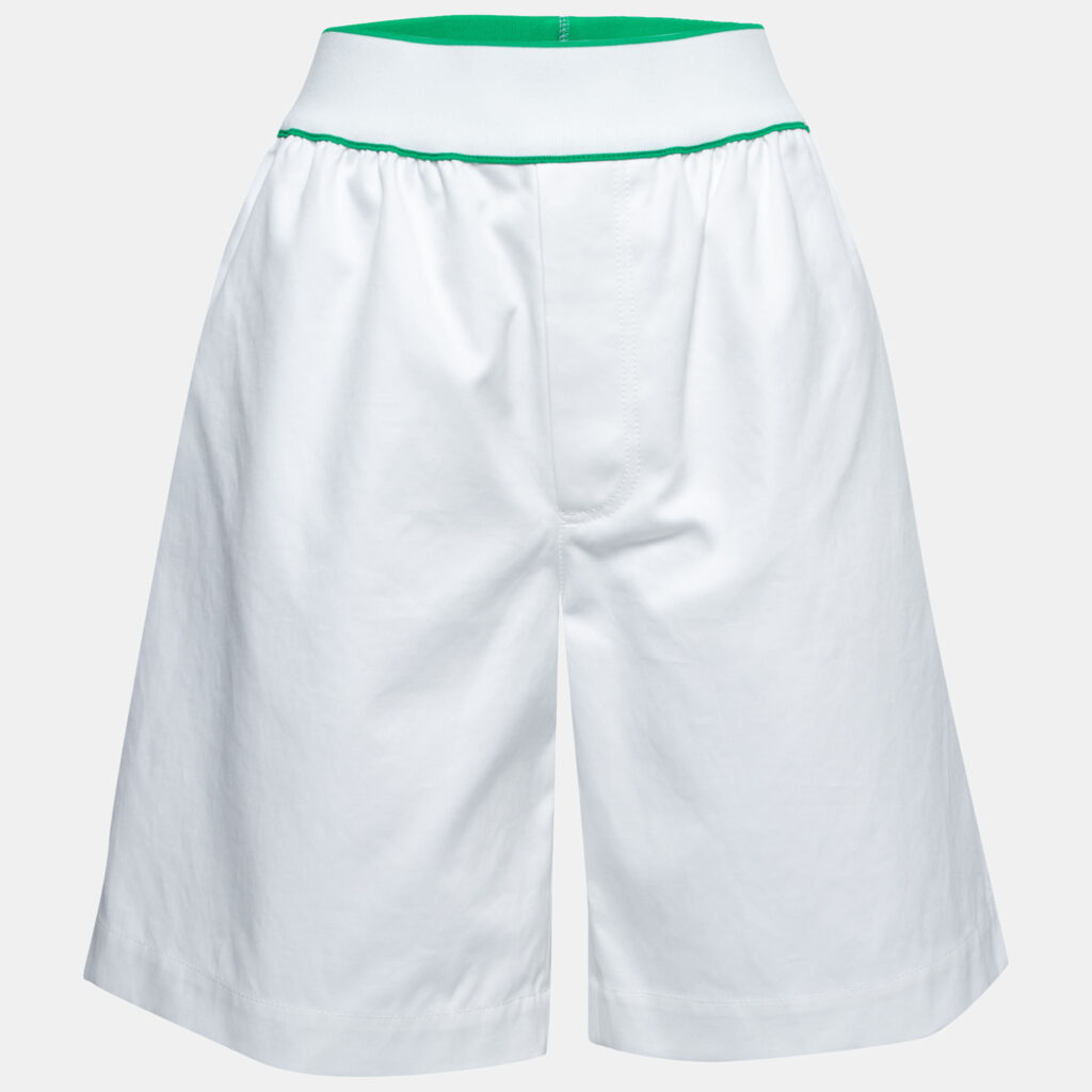 luxury-women-bottega-veneta-new-clothes-p732282-001 Bottega Veneta White Cotton Bermuda Shorts M