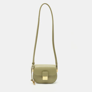 Bottega Veneta Travertine Leather Mini Desiree Crossbody Bag