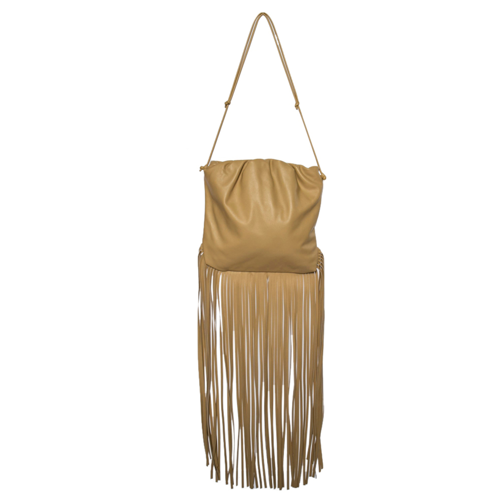 luxury-women-bottega-veneta-new-handbags-p505838-001-2 Bottega Veneta Beige Leather Fringe Pouch Hobo