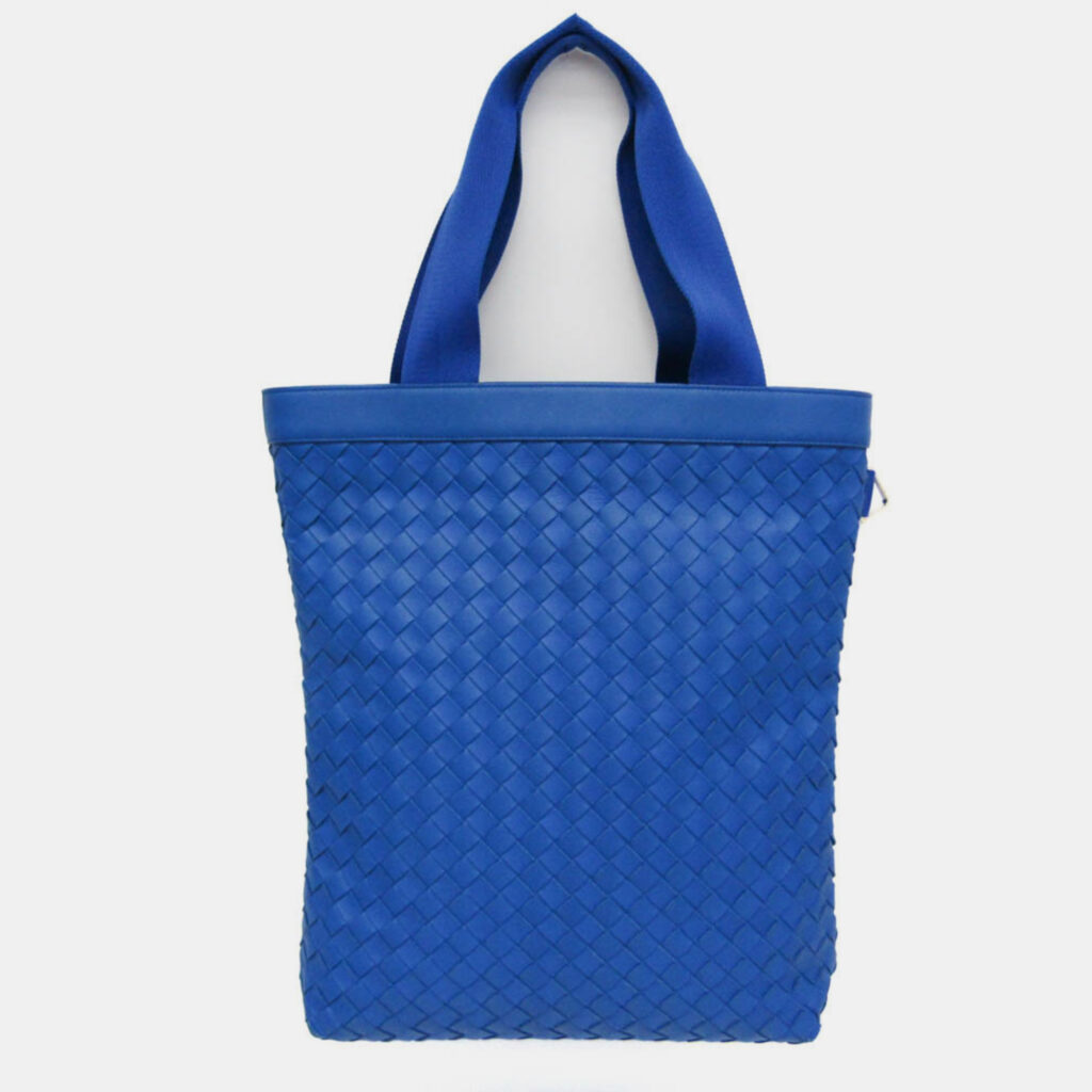 luxury-women-bottega-veneta-used-handbags-p1037242-002 Bottega Veneta Cobalt Nappa Intrecciato Hydrology Tote Bag