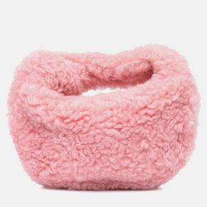Bottega Veneta Pink Mini Shearling Jodie Bag