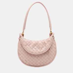 Bottega Veneta Pink Small Nappa Intrecciato Gemelli Hobo