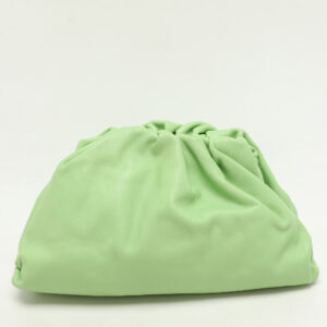 Bottega Veneta Green Leather Pouch Bag