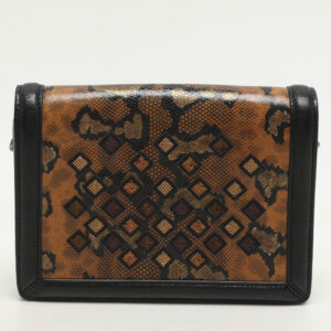 Bottega Veneta Brown/Black Karung Leather Montebello Shoulder Bag