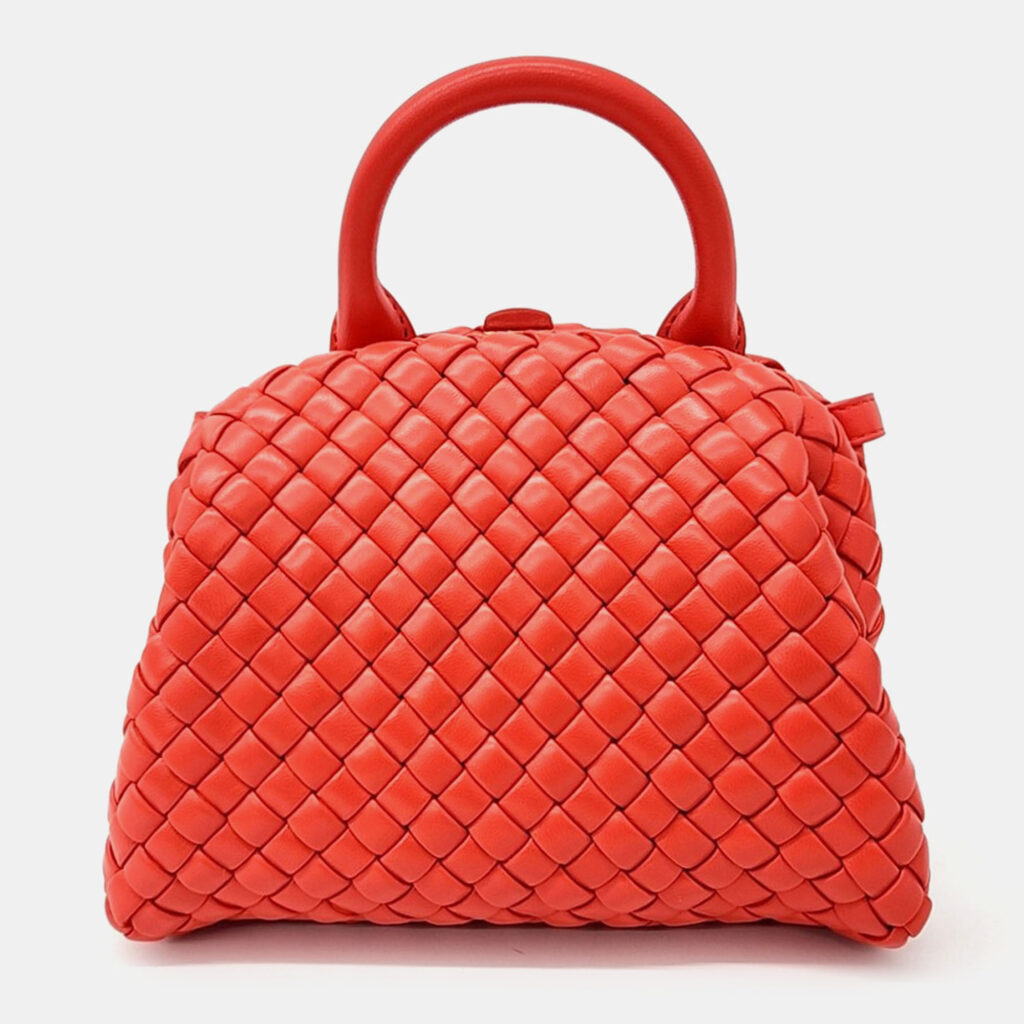 luxury-women-bottega-veneta-used-handbags-p1154691-002 Bottega Veneta Red Leather tote and shoulder bag