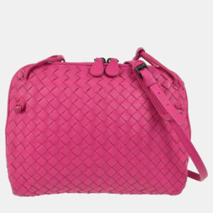 Bottega Veneta Pink Intrecciato Crossbody Bag
