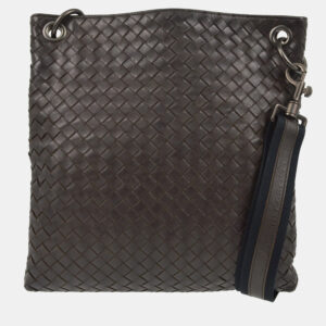 Bottega Veneta Brown Intrecciato Crossbody Bag