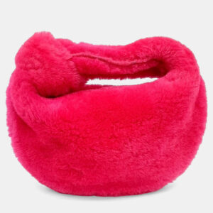 Bottega Veneta Pink Shearling Fur Shearling Mini BV Jodi Bag