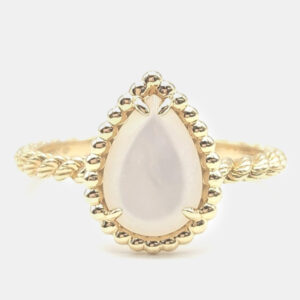 Boucheron 18K Yellow Gold and Mother of pearl Serpent Boheme Ring 54