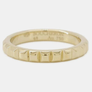 Boucheron 18K Yellow Gold Quatre Clou de Paris Ring EU 48