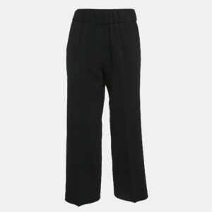 Boutique Moschino Black Crepe Wide Leg Pants S