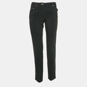 Boutique Moschino Black Crepe Formal Trousers S