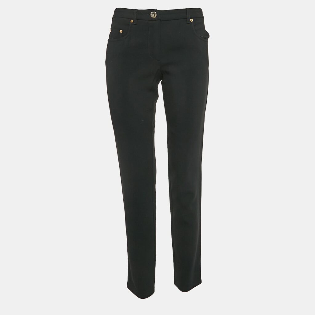 luxury-women-boutique-moschino-used-clothes-p1121471-005 Boutique Moschino Black Crepe Formal Trousers S