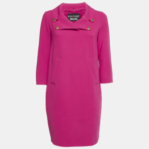 Boutique Moschino Pink Crepe Mini Dress S