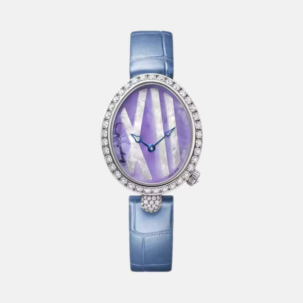 luxury-women-breguet-used-watches-p1152809-001 Breguet Lavender MOP 18k White Gold Reine de Naples 9818BB Women's Wristwatch 32.7 mm x 27 mm