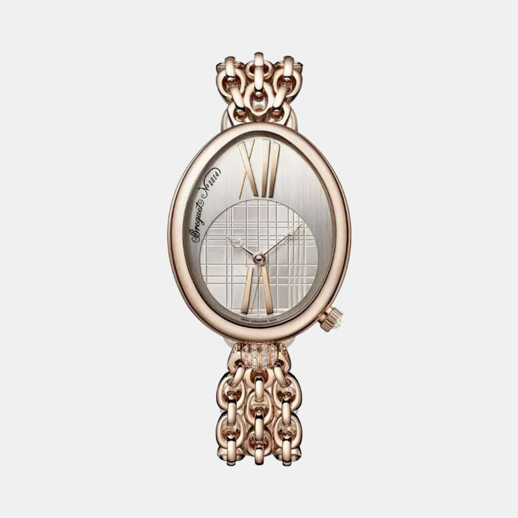 luxury-women-breguet-used-watches-p1152816-001 Breguet Silver 18k Rose Gold Reine de Naples 8968BR Automatic Women's Wristwatch 35 mm