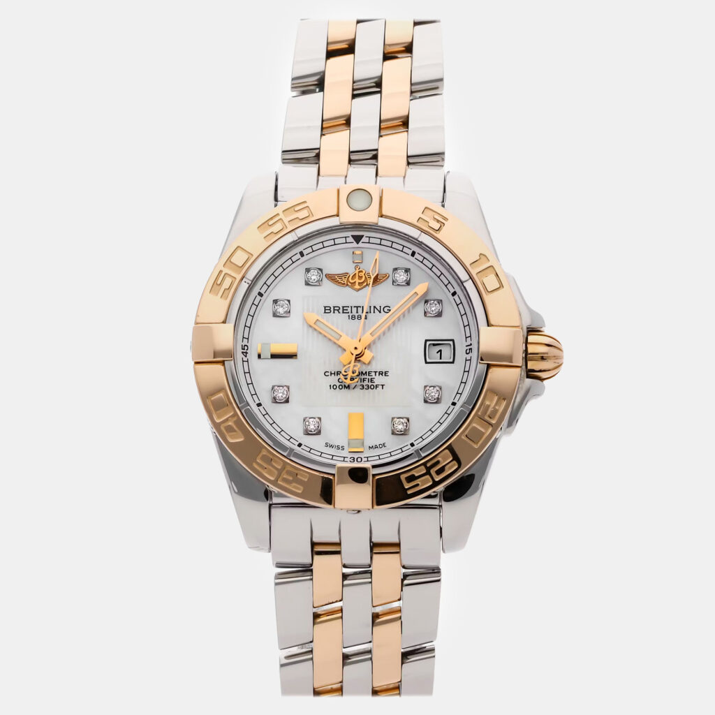 luxury-women-breitling-used-watches-p1135801-004 Breitling Galactic C71356L2/A712 Quartz Stainless Steel Mother of Pearl Dial Women's Wristwatch 32mm