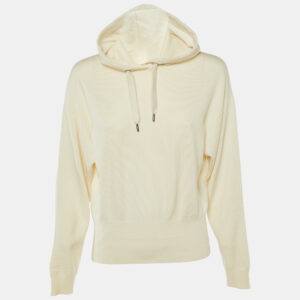 Brunello Cucinelli Cream Cashmere Hooded Sweaters L