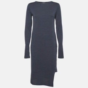 Brunello Cucinelli Blue Jersey Crewneck T-Shirt Dress L