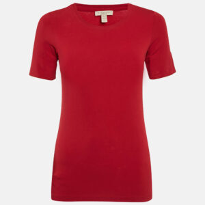 Burberry Brit Red Jersey Crewneck T-Shirt XS