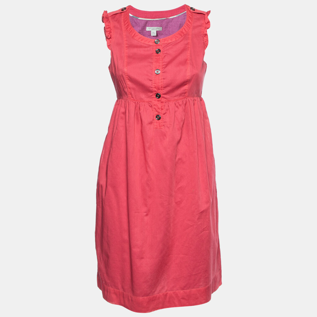 luxury-women-burberry-brit-used-clothes-p980344-006 Burberry Brit Red Cotton Sleeveless Dress S