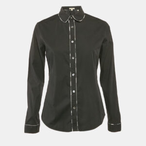 Burberry London Black Cotton Button Front Shirt S