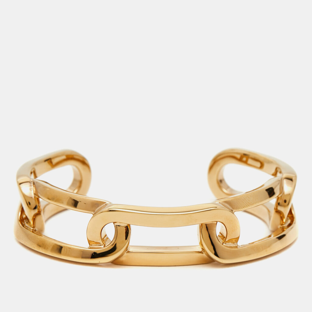 luxury-women-burberry-new-accessories-p900090-004 Burberry Chain Link Gold Tone Cuff Bracelet