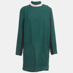 Burberry Green Wool Blend Midi Dress XL