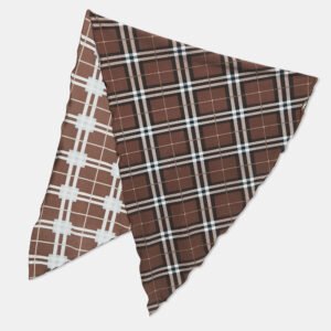 Burberry Brown Checked Jersey Triangular Scarf Top M