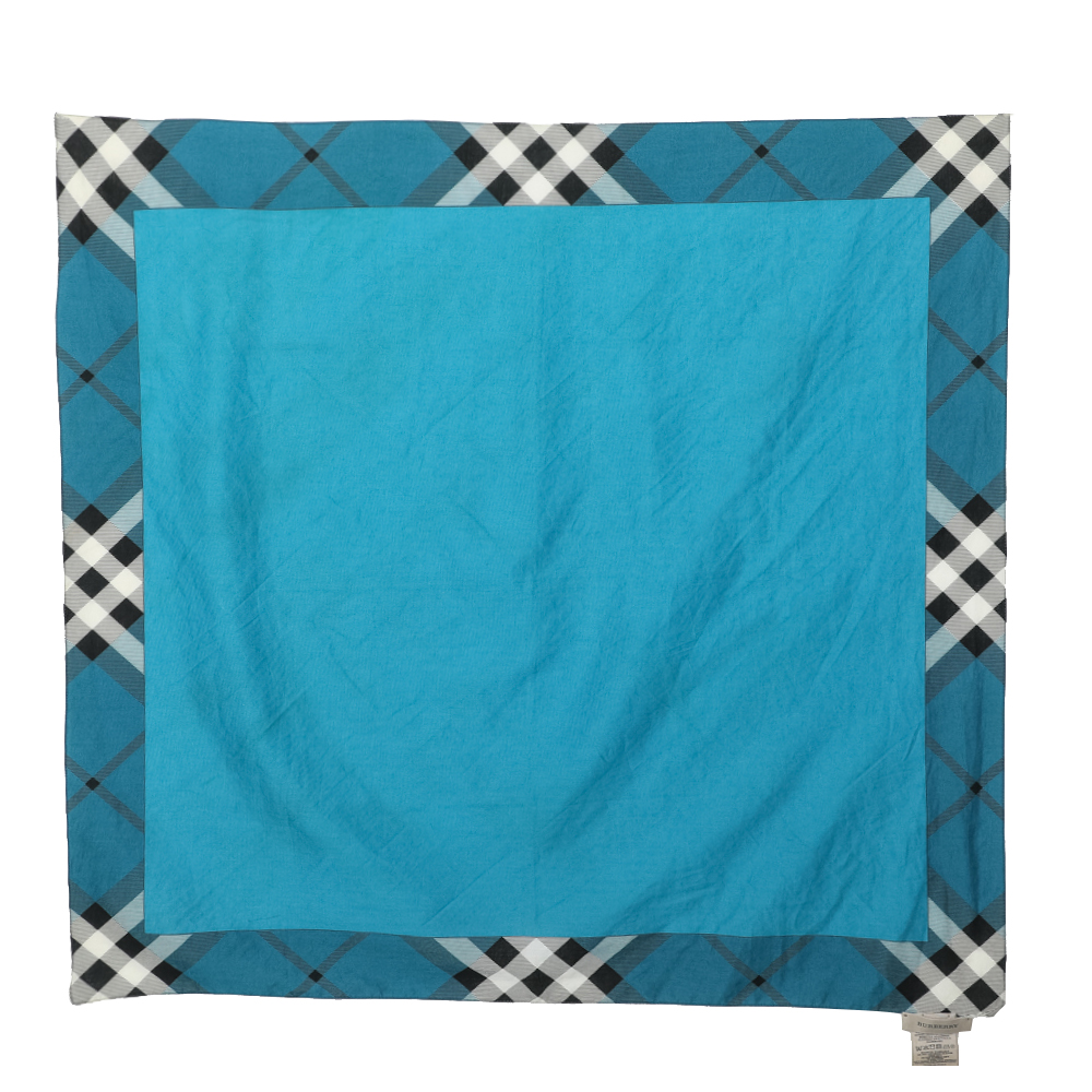 luxury-women-burberry-used-accessories-p593956-001-2 Burberry Blue Nova Check Bordered Cotton Handkerchief