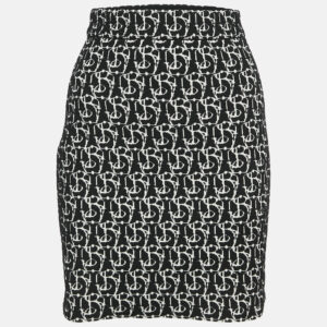 Burberry Black Jacquard Knit B-Charm Mini Skirt XS