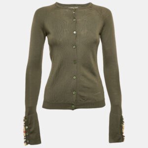 Burberry Brown Wool Buttoned Cardigan S