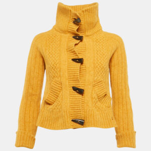 Burberry Mustard Wool Turtle Neck Long Sleeve Sweater L