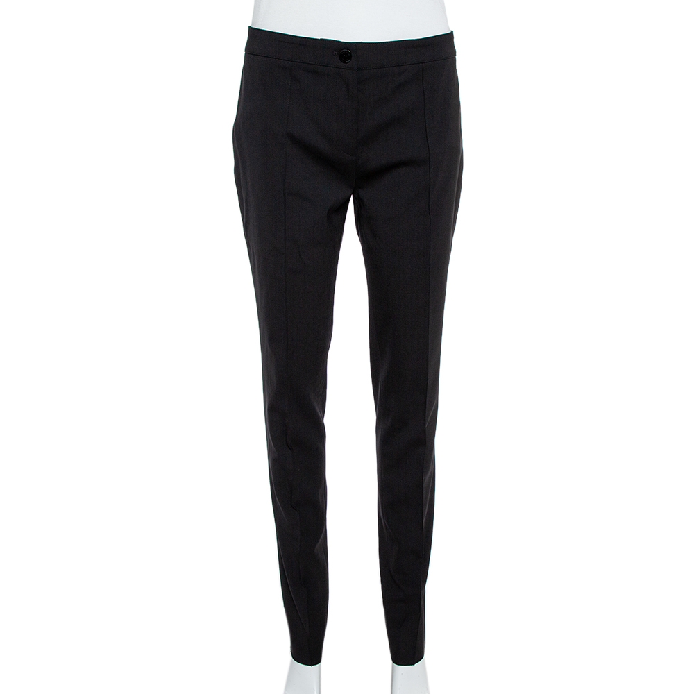 luxury-women-burberry-used-clothes-p360264-004 Burberry London Black Wool Blend Tailored Trousers S