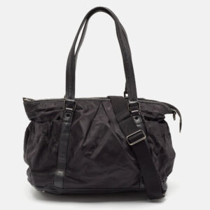 Burberry Black Super Nova Check Nylon Diaper Bag