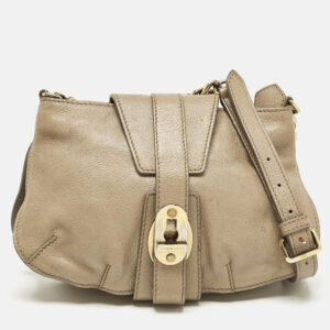 Burberry Beige Leather Bartow Shoulder Bag