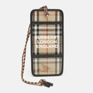 Burberry Yellow Ochre Check Logo Print Modal & Cashmere Stole