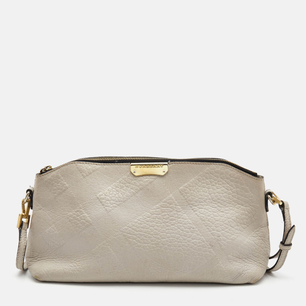 luxury-women-burberry-used-handbags-p831396-018 Burberry Light Grey Textured Leather Chichester Crossbody Bag