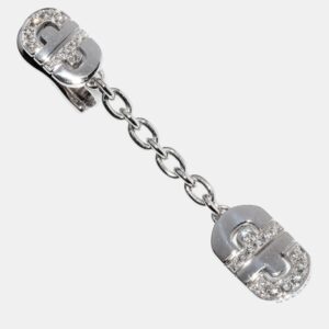 Bvlgari 18K White Gold and Diamond Parentesi Dangling Earrings