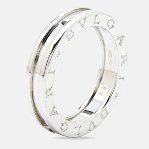 Bvlgari B.Zero1 18k White Gold 1-Band Ring Size 54